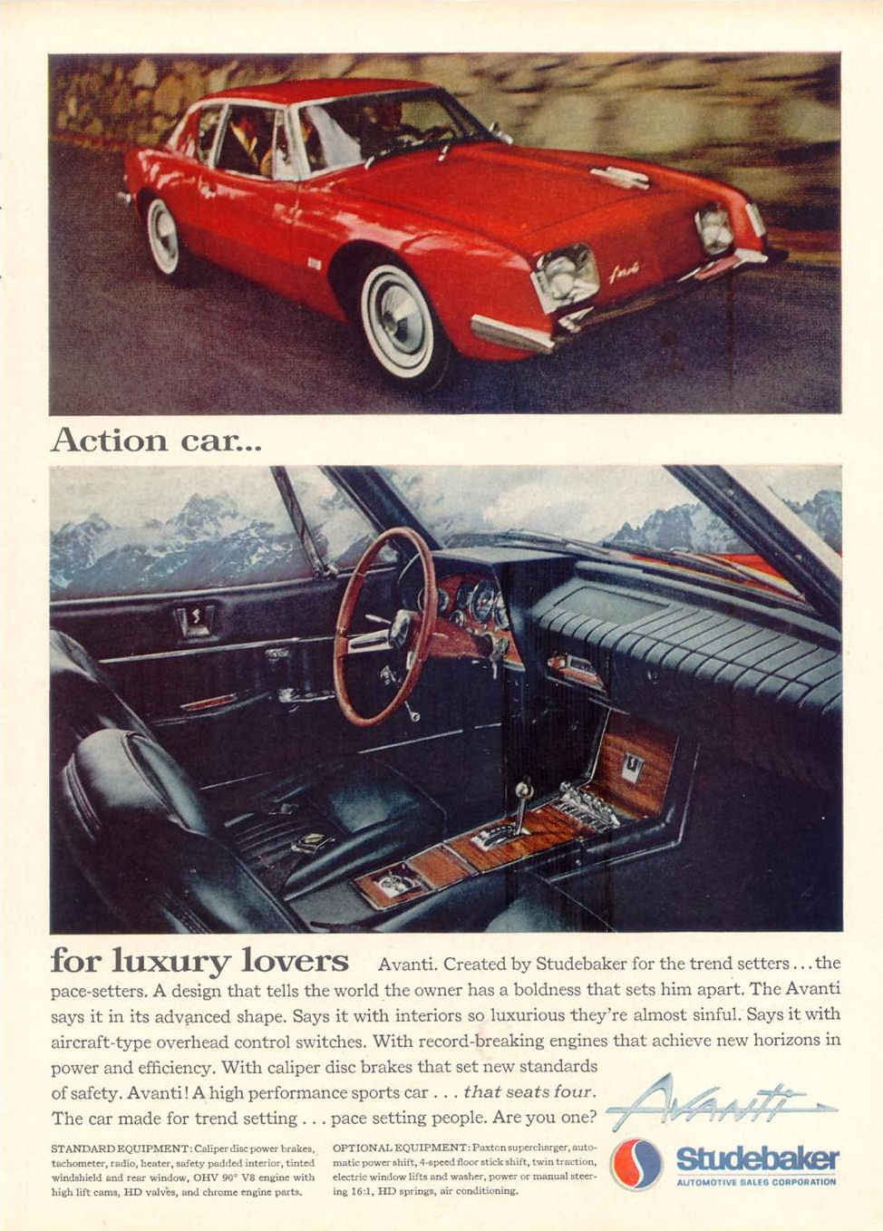 1964 Avanti Auto Advertising
